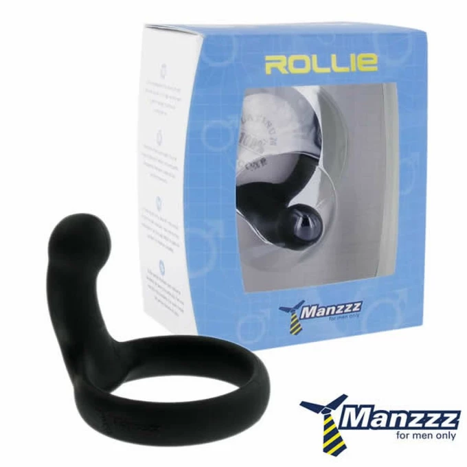 ManzzzToys  Rollie - Elastyczny pierścień erekcyjny, Czarny