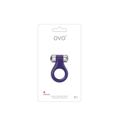 OvoB1 Vibrating Ring Lilac Chrome - Wibrujący pierścień erekcyjny, Fioletowy