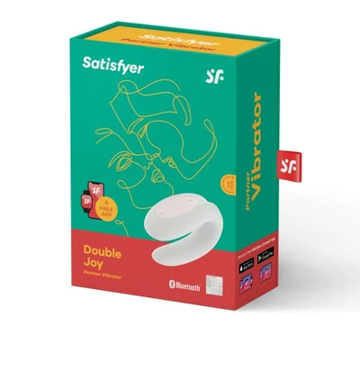 Satisfyer Double Joy White  - Wibrator dla par sterowany aplikacją