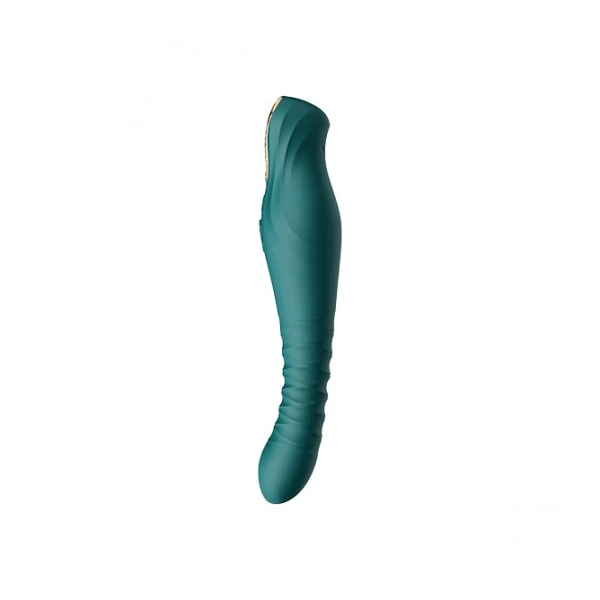 Zalo King Vibrating Thruster Turquoise Green - wibrator klasyczny, zielony