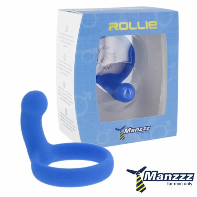 ManzzzToys  Rollie - Elastyczny pierścień erekcyjny, Niebieski