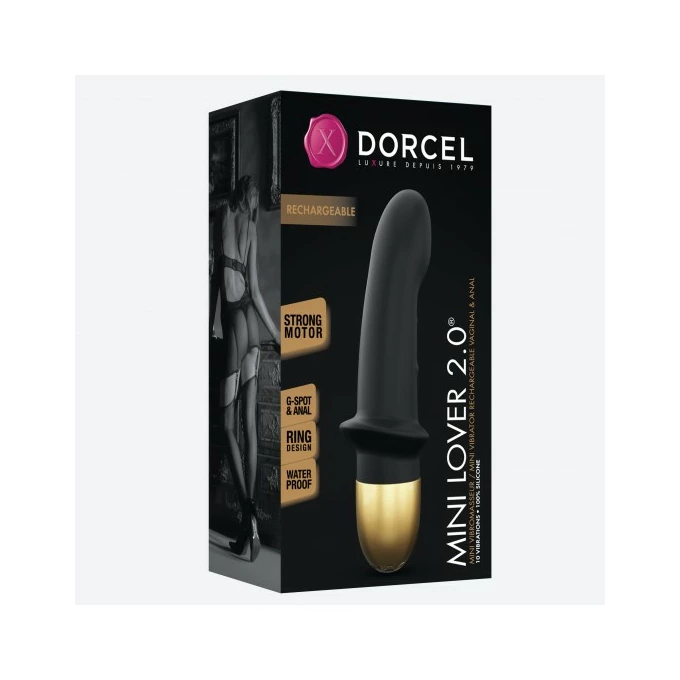 Marc Dorcel Mini Lover Black &amp; Gold 2.0 - Wibrator punktu G, czarny