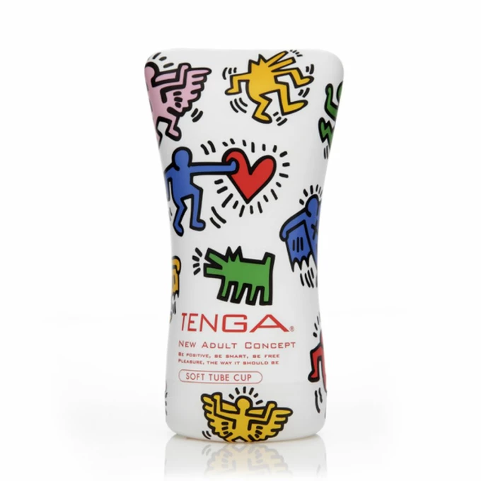 Tenga Keith Haring Soft Tube Cup - Masturbator klasyczny z funkcją ssania