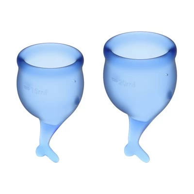 Satisfyer Feel Secure Menstrual Cup Set Dark Blue - Kubeczki menstruacyjne