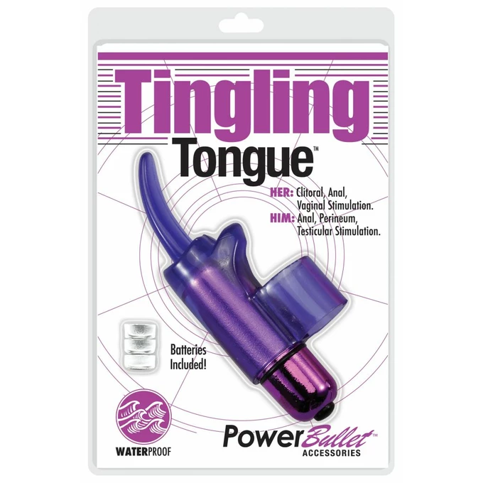 PowerBullet Tingling Tongue - Wibrator na palec , Fioletowy