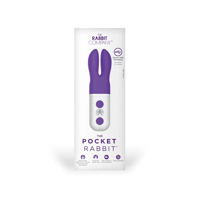 The Rabbit Company The Pocket Rabbit Purple - Wibrator łechtaczkowy, Fioletowy