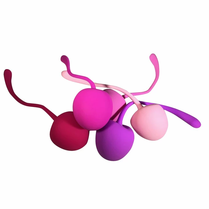 Shibari Pleasure Cherry Kegel Balls (Multi Weighted/5 pack) - kulki gejszy