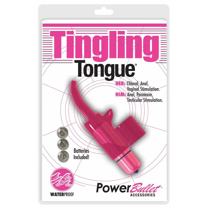 PowerBullet Tingling Tongue - Wibrator na palec , Różowy
