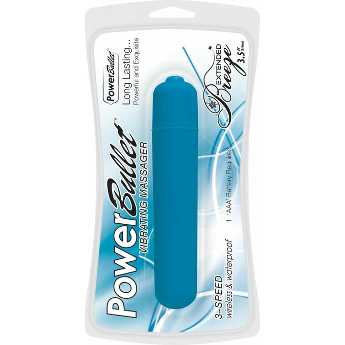 PowerBullet Extended Breeze Teal - Miniwibrator, Niebieski