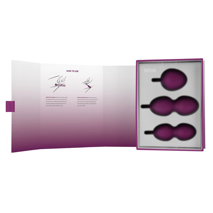Svakom Nova Kegel Balls Violet - Kulki gejszy, Fioletowy