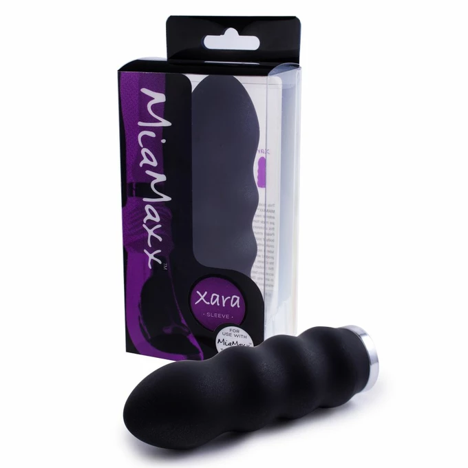 MiaMaxx Xara Sleeve Wave Black - Nakładka na wibrator Miamaxx, czarny