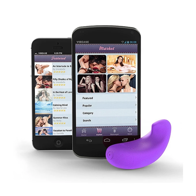 Vibease iPhone &amp; Android Vibrator Version Purple - Wibrator sterowany aplikacją , Fioletowy