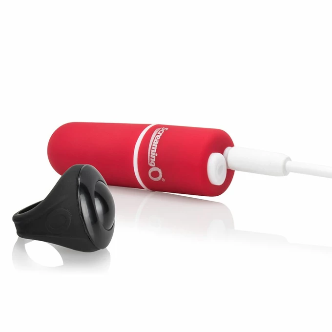The Screaming O Charged Remote Control Panty Vibe Red - Zdalnie sterowany wibrator do majtek , Czerwony