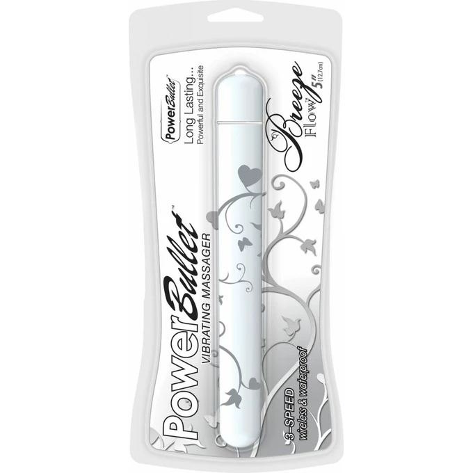PowerBullet Breeze Flow White - Wibrator klasyczny, Biały