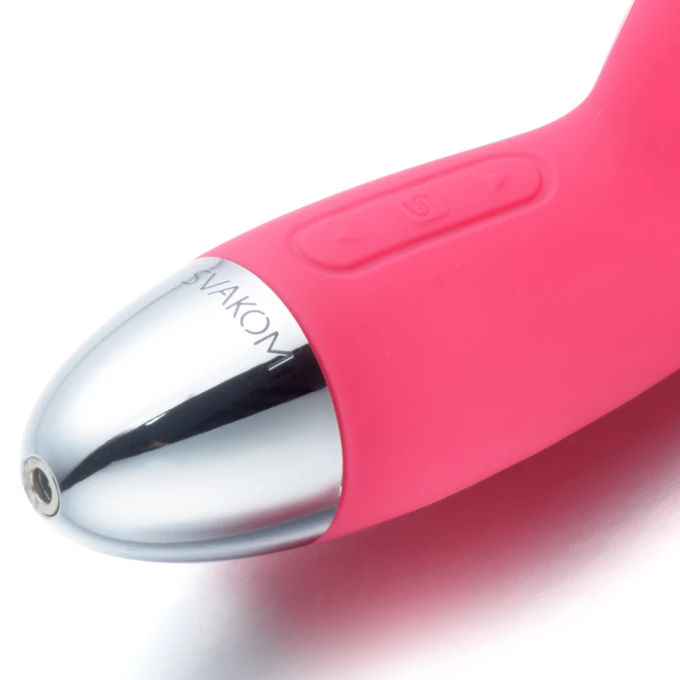 Svakom Barbara Ultra Soft Vibrator Plum Red - Wibrator do punktu G , Czerwony
