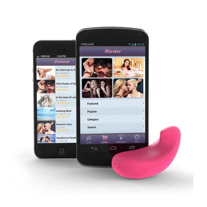 Vibease iPhone &amp; Android Vibrator Version Pink - Wibrator sterowany aplikacją , Różowy