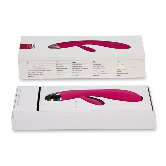Svakom Barbara Ultra Soft Vibrator Plum Red - Wibrator do punktu G , Czerwony