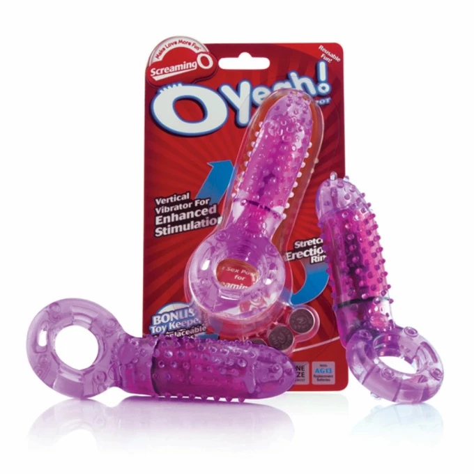 The Screaming O Oyeah Purple - Wibrujący pierścień erekcyjny, Fioletowy