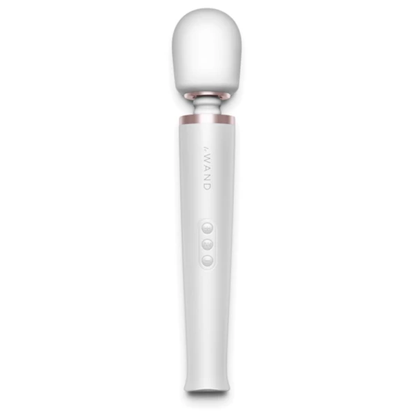 Le Wand Rechargeable Massager Pearl White - Wibrator Wand, biały