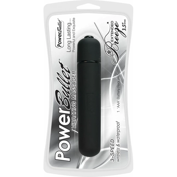 PowerBullet Extended Breeze Black - Miniwibrator, Czarny