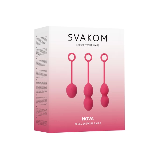 Svakom Nova Kegel Balls Plum Red - Kulki gejszy, Czerwony