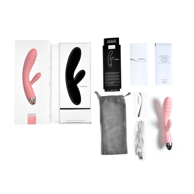 Svakom Barbara Ultra Soft Vibrator Pale Pink - Wibrator do punktu G , Różowy