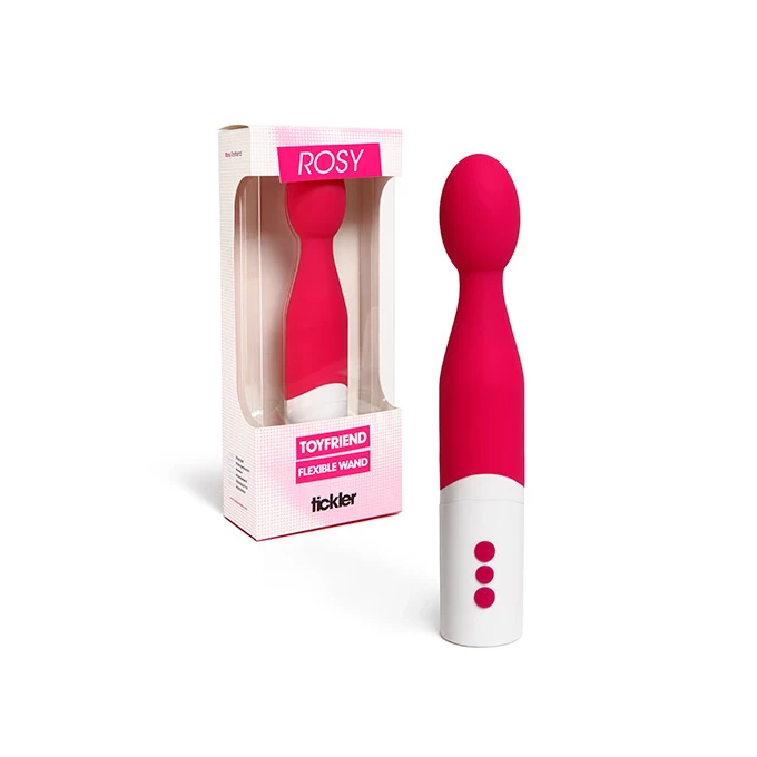 Tickler Vibes Rosy Toyfriend Flexible Wand - Wibrator Wand