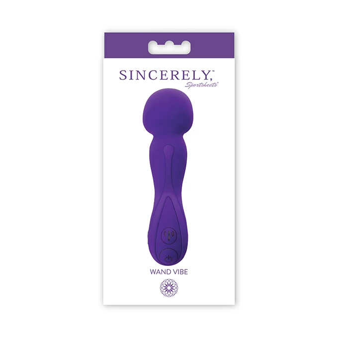 Sportsheets Sincerely Wand Vibe Purple - Wibrator Wand, Fioletowy