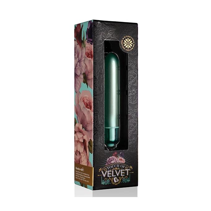 Rocks-Off Touch of Velvet Vibrator Aqua Lily - Miniwibrator, Niebieski