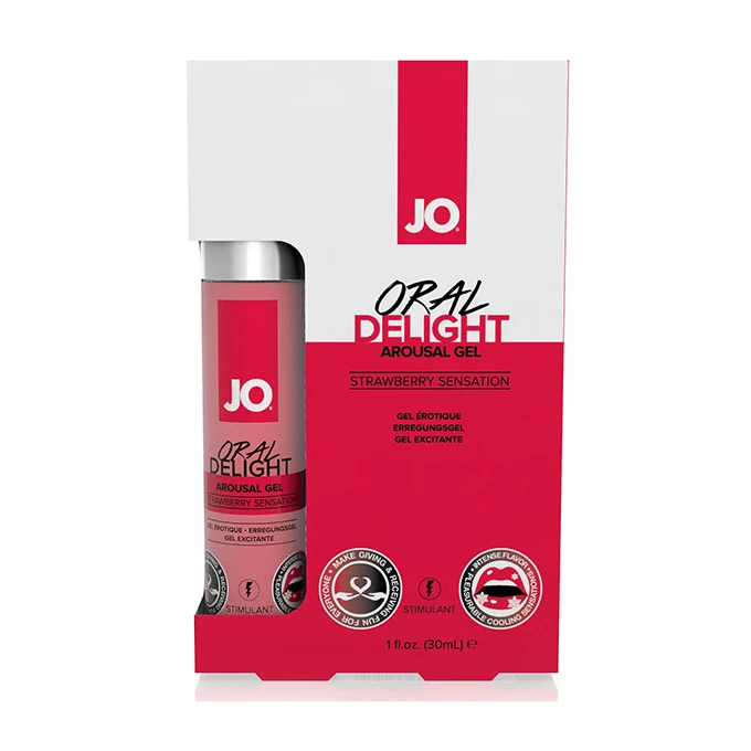 System JO Oral Delight Strawberry Sensation 30 m Truskawka - żel do seksu oralnego