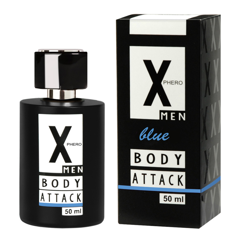 Aurora cosmetics X-Phero Body Attack Blue for men - feromony męskie Wariant/Rozmiar: 50 ml ▶️▶️ DYSKRETNIE ▶️ GWARANCJA ▶️ PRZESYŁKA 24h ▶️