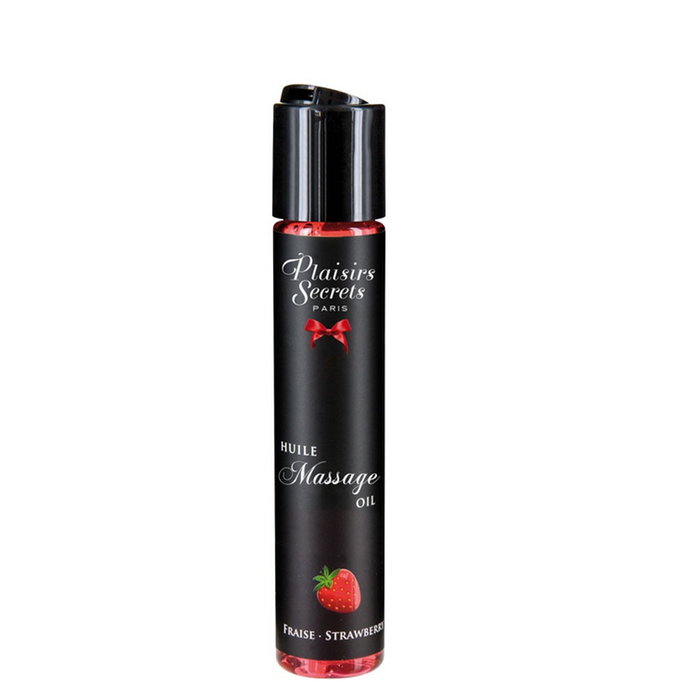 Plaisir secrets Huile Massage Oil STRAWBERRY - Olejek o zapachu truskawski ⚫ DARMOWA DOSTAWA od 299zł ⚫ DYSKRETNA PRZESYŁKA 24H Z POLSKI ⚫