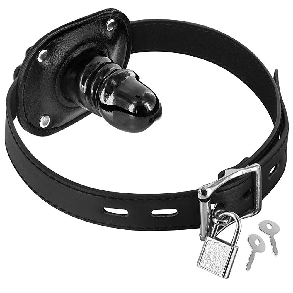 Fetish tentation Penis Gag T1 - knebel z penisem do ust na kłódkę ▶️▶️ DYSKRETNIE ▶️ GWARANCJA ▶️ PRZESYŁKA 24h ▶️