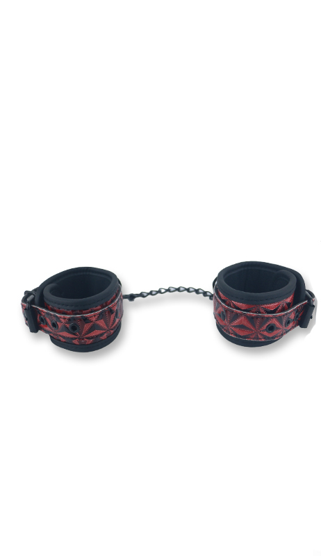 Btb Fetish Ankles Cuffs - kajdanki na kostki, czerwone ▶️▶️ DYSKRETNIE ▶️ GWARANCJA ▶️ PRZESYŁKA 24h ▶️