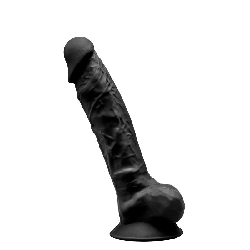 Cnex SD Model 1 - 9' Black thermo - Dildo klasyczne termoaktywne, czarne ▶️▶️ DYSKRETNIE ▶️ GWARANCJA ▶️ PRZESYŁKA 24h ▶️