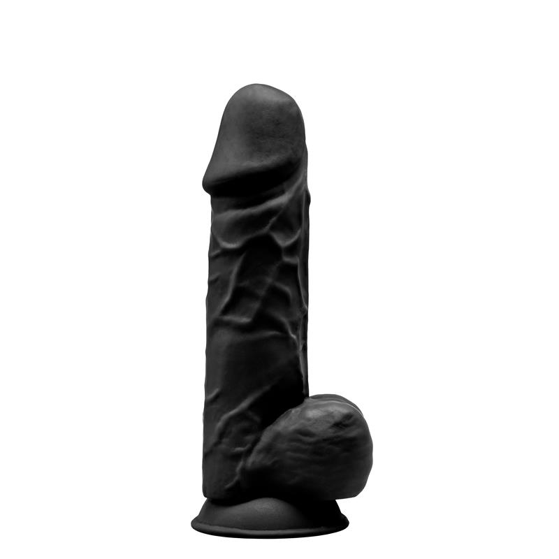 Cnex SD Model 4 - 8 5' Black Thermo - Dildo klasyczne termoaktywne, czarne ▶️▶️ DYSKRETNIE ▶️ GWARANCJA ▶️ PRZESYŁKA 24h ▶️