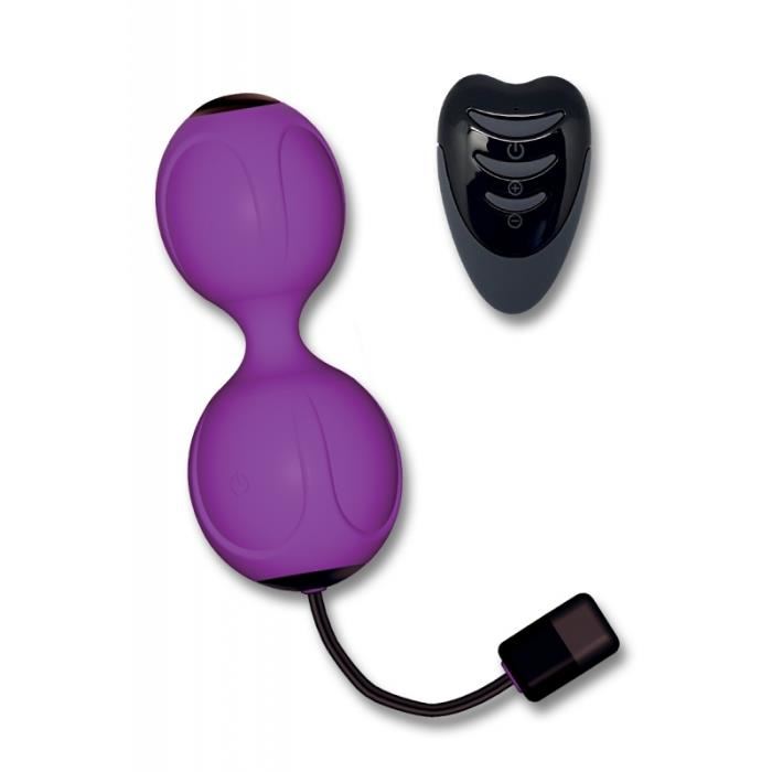 Cnex Kulki-Kegel Vibe (Purple) - Wibrujące kulki gejszy ⚫ DARMOWA DOSTAWA od 299zł ⚫ DYSKRETNA PRZESYŁKA 24H Z POLSKI ⚫