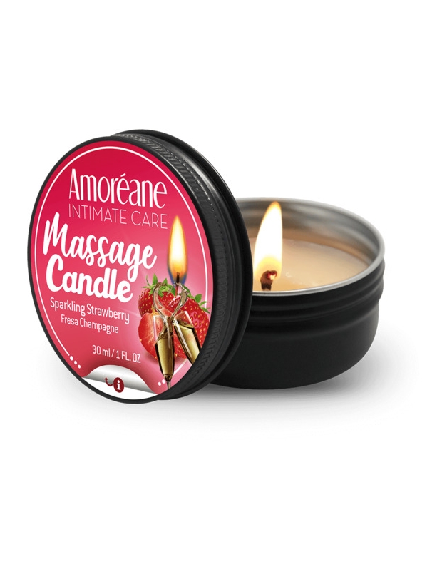 Cnex Massage Candle Sparkling Strawberry 30Ml - świeca do masażu ▶️▶️ DYSKRETNIE ▶️ GWARANCJA ▶️ PRZESYŁKA 24h ▶️