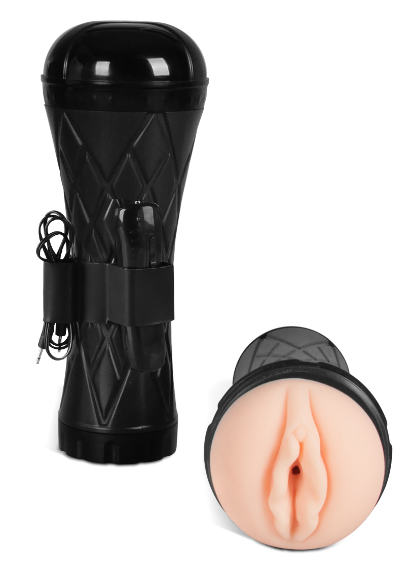 Boss Series Vibrating Vagina Cyber Skin - Masturbator wibrujący ⚫ DARMOWA DOSTAWA od 299zł ⚫ DYSKRETNA PRZESYŁKA 24H Z POLSKI ⚫