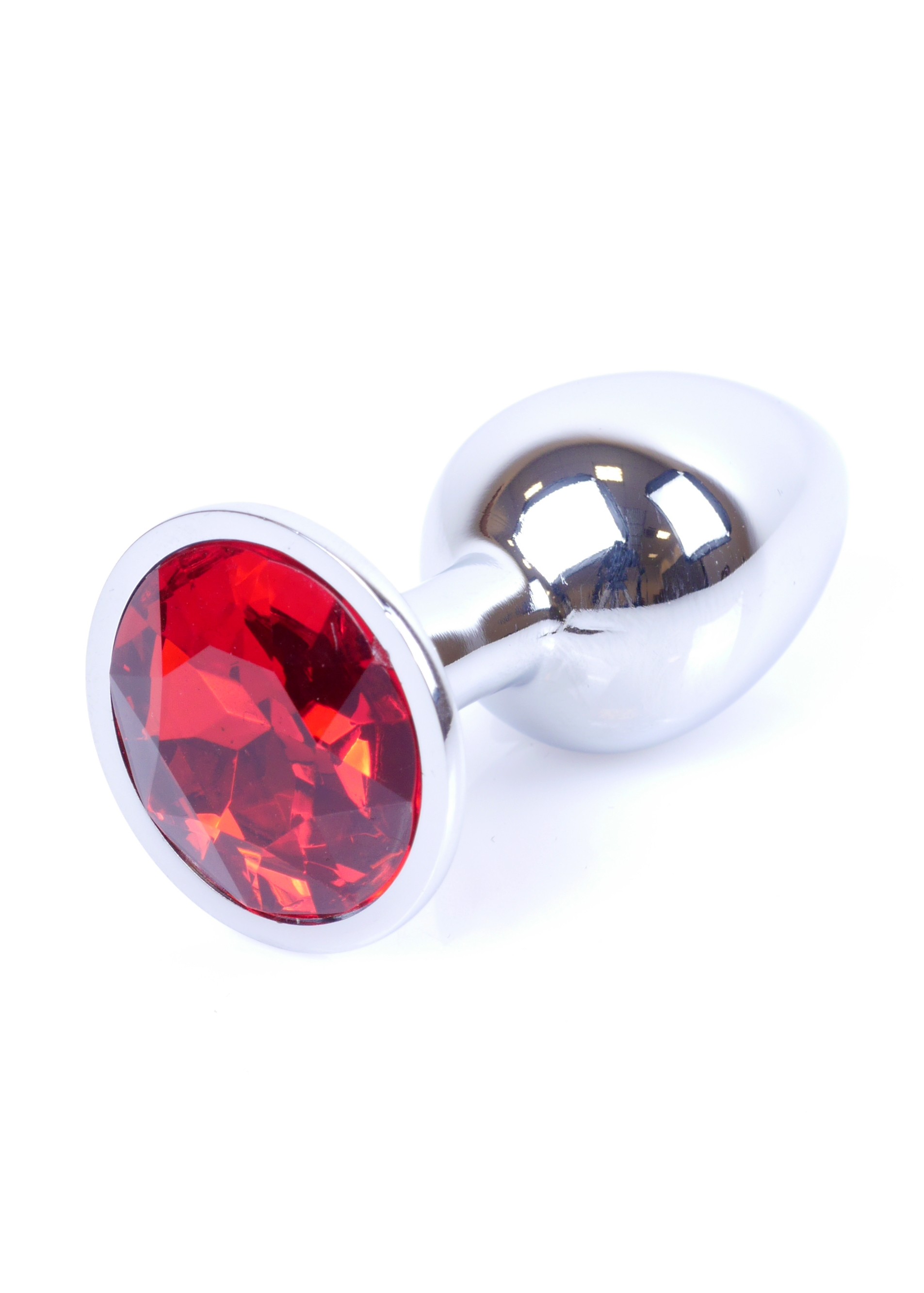 Boss Series Jewellery Silver Red - Korek analny, czerwony ⚫ DARMOWA DOSTAWA od 299zł ⚫ DYSKRETNA PRZESYŁKA 24H Z POLSKI ⚫