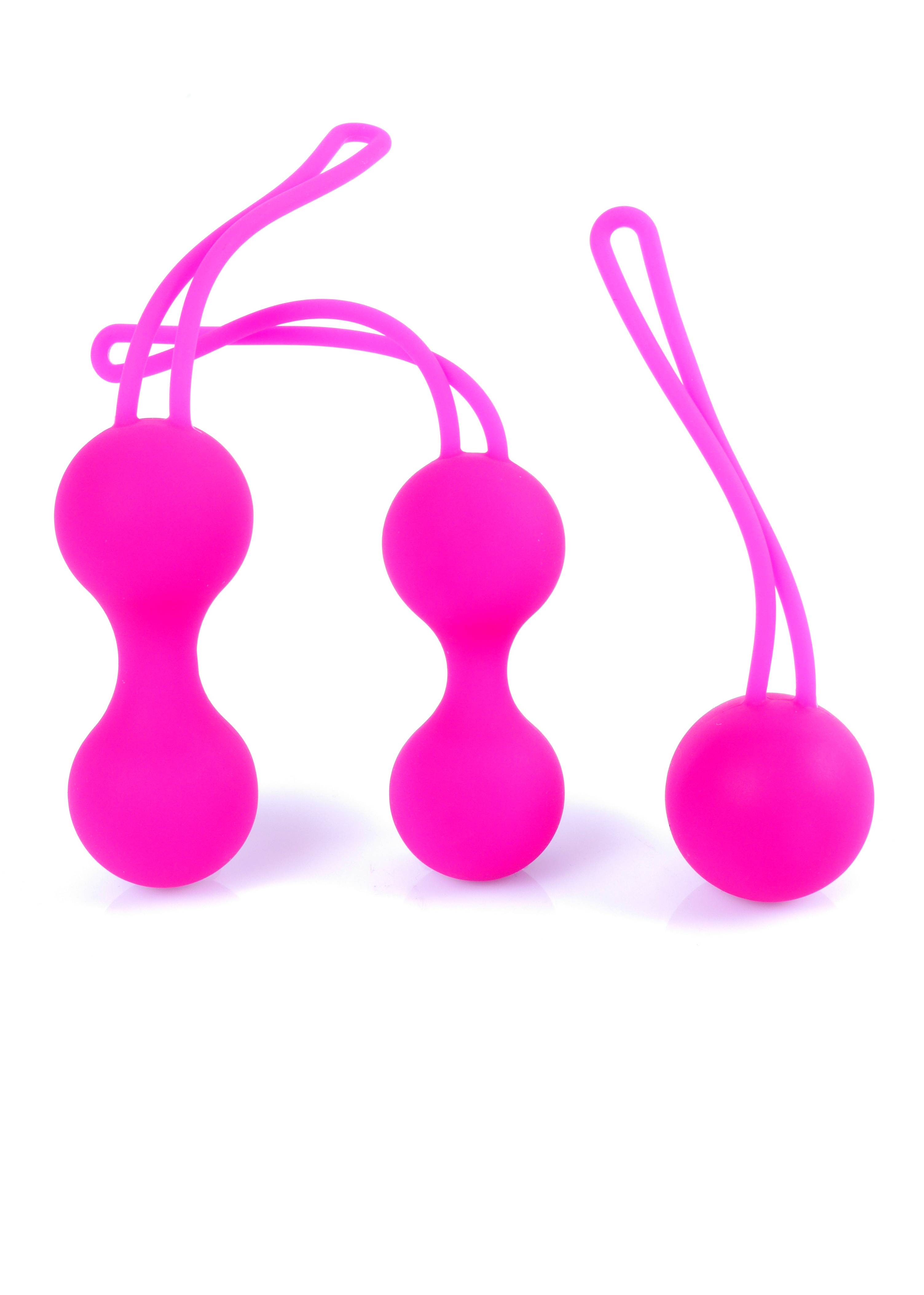 Boss Series Silicone Kegal Balls Set Pink - Zestaw kulek gejszy ⚫ DARMOWA DOSTAWA od 299zł ⚫ DYSKRETNA PRZESYŁKA 24H Z POLSKI ⚫