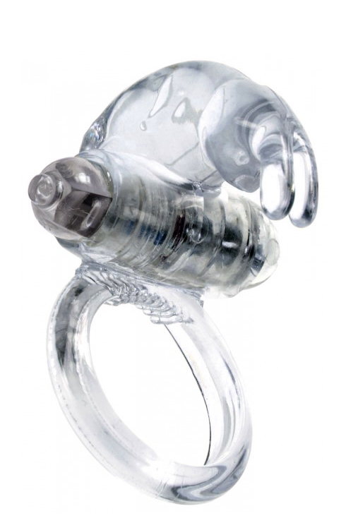 Boss Series Rabbit Vibro Cockring Clear - Wibrujący pierścień erekcyjny, przezroczysty ▶️▶️ DYSKRETNIE ▶️ GWARANCJA ▶️ PRZESYŁKA 24h ▶️
