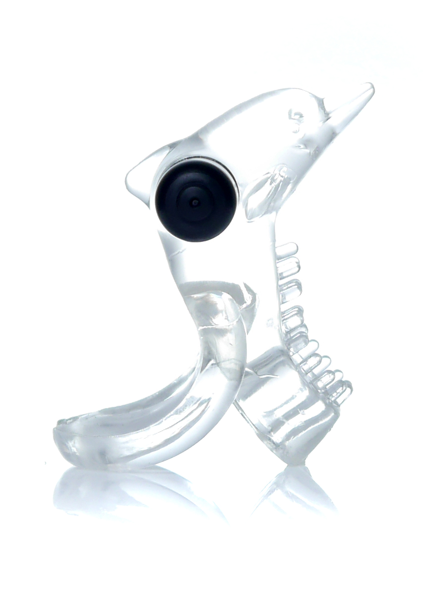 Boss Series Dolphin Vibro Cockring Clear - Wibrujący pierścień erekcyjny ▶️▶️ DYSKRETNIE ▶️ GWARANCJA ▶️ PRZESYŁKA 24h ▶️