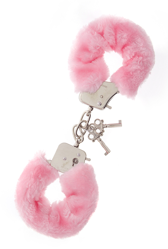 Dream Toys Metal Handcuff With Plush Pink - Kajdanki z futerkiem, różowe ▶️▶️ DYSKRETNIE ▶️ GWARANCJA ▶️ PRZESYŁKA 24h ▶️