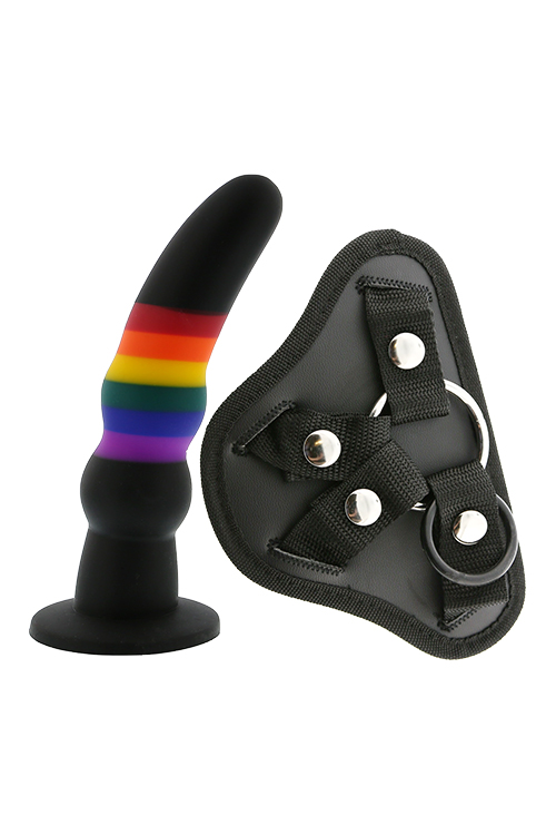 Dream Toys Colourful Love Strap On Solid Dildo - Dildo strap on ▶️▶️ DYSKRETNIE ▶️ GWARANCJA ▶️ PRZESYŁKA 24h ▶️