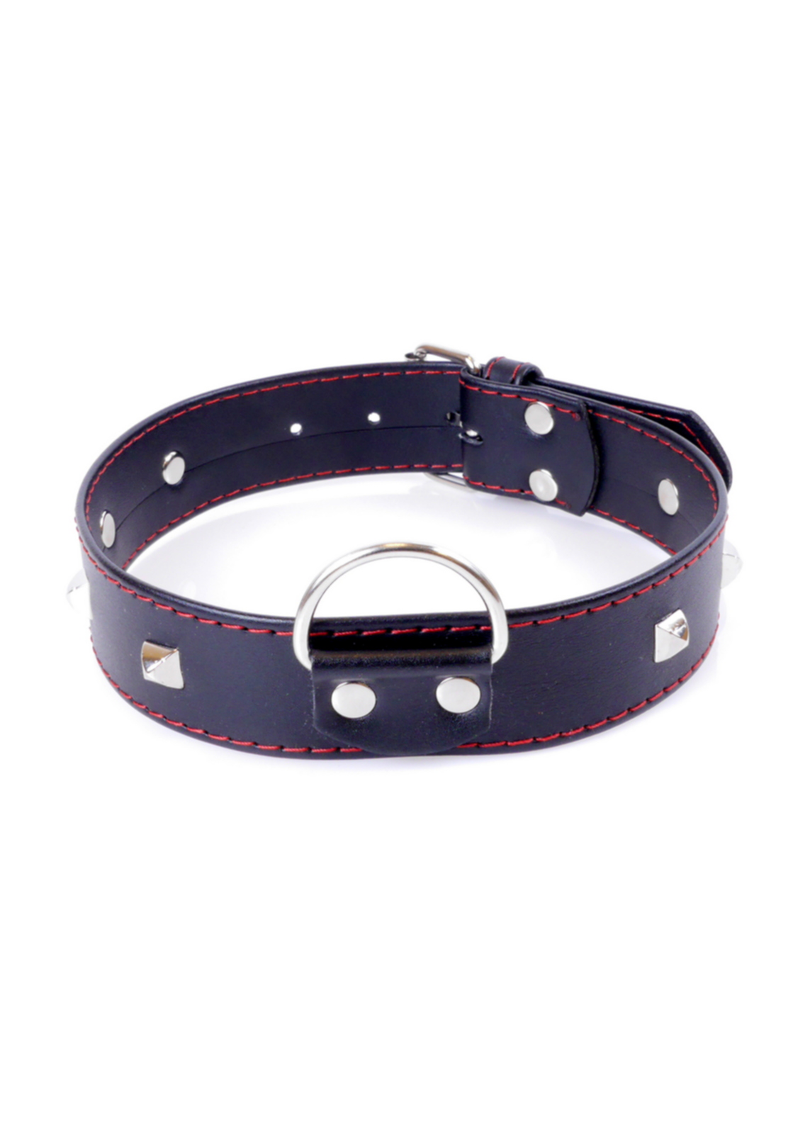 Fetish Fantasy Collar With Studs 3 Cm Red Line - Obroża na szyje ▶️▶️ DYSKRETNIE ▶️ GWARANCJA ▶️ PRZESYŁKA 24h ▶️