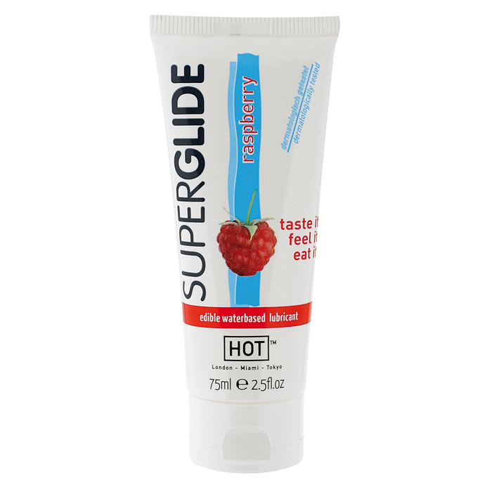 HOT Superglide Raspberry 75Ml Edible Lubricant Waterbased - Lubrykant na bazie wody, malinowy ▶️▶️ DYSKRETNIE ▶️ GWARANCJA ▶️ PRZESYŁKA 24h ▶️