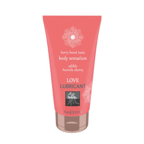 HOT Shiatsu Love Lubricant Edible Acerola - Lubrykant na bazie wody o smaku mango i zielonej herbaty