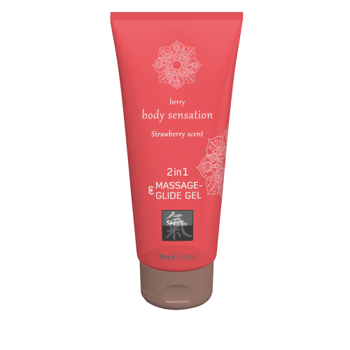 HOT Shiatsu 2In1 Massage Glide Strawberry Scent 200Ml. - Żel do masażu ▶️▶️ DYSKRETNIE ▶️ GWARANCJA ▶️ PRZESYŁKA 24h ▶️