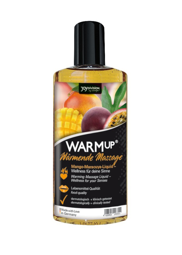 JoyDivision Warmup Mango + Maracuya, 150 Ml - Rozgrzewający olejek do masażu, mango ▶️▶️ DYSKRETNIE ▶️ GWARANCJA ▶️ PRZESYŁKA 24h ▶️